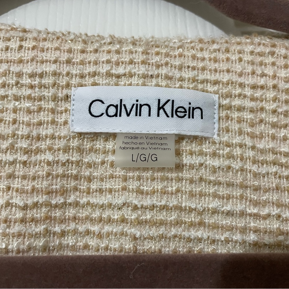 Calvin Klein Women's Textured Cream Blazer - Picture 4 of 4